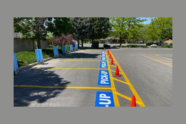 striping-covid -parking lot maintenance, sealcoating, asphalt repair-