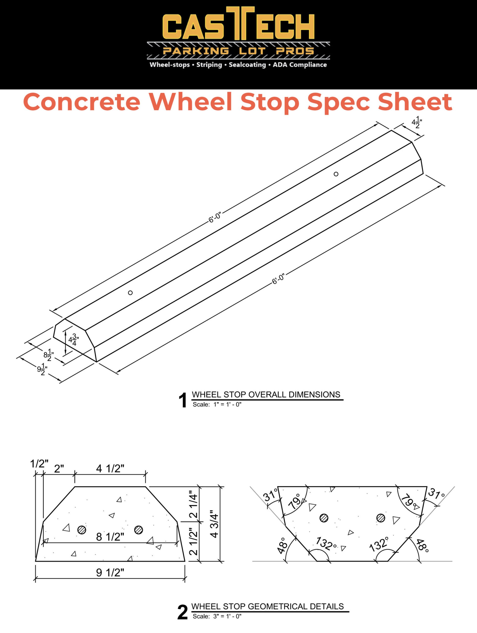 Concrete Parking Blocks/ Wheel Stops