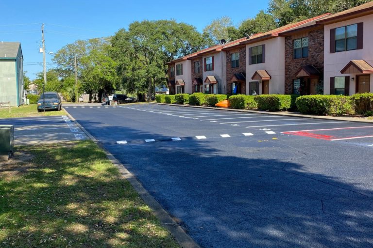 Parking-Lot-Maintenance-speed-bump-pensacola-after1 Parking Lot Maintenance | Speed Bump Installation| Pensacola, FL |