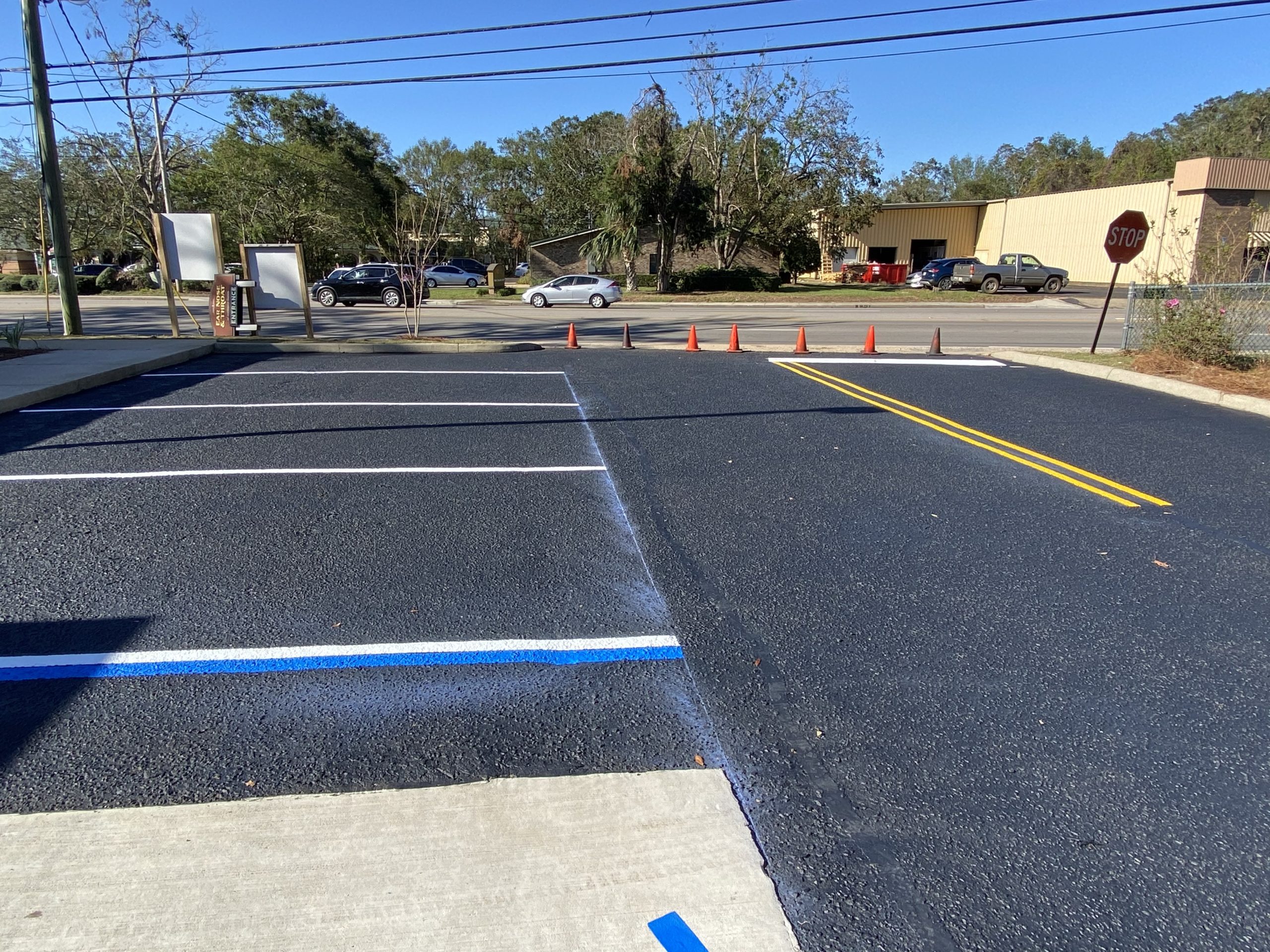 Parking Lot Maintenance | Crack Sealing, Sealcoating & Striping Dental Office | Pensacola, FL