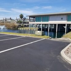 Parking lot striping