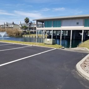 Parking lot striping