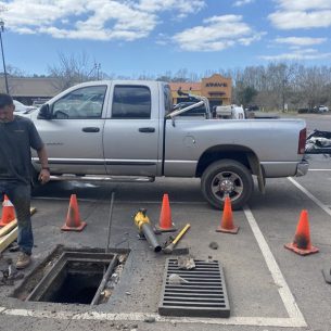 Pensacola parking lot drain repair