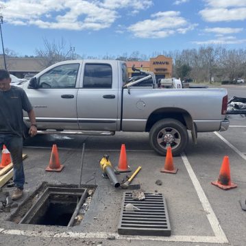 Pensacola parking lot drain repair