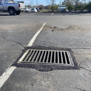 Pensacola parking lot drain repair