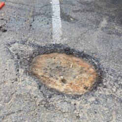 Pensacola parking lot pothole patch repair