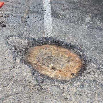 Pensacola parking lot pothole patch repair