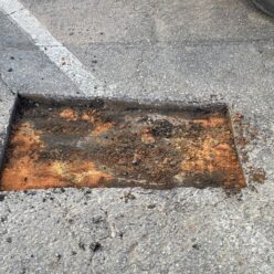 Pensacola parking lot pothole patch repair