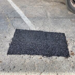 Pensacola parking lot pothole patch repair