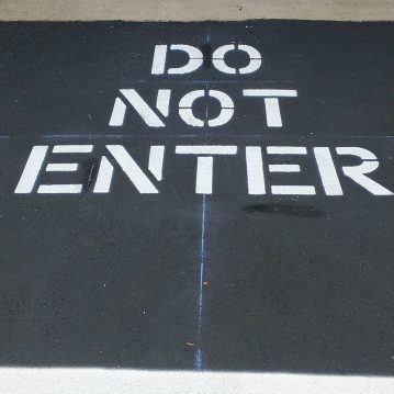 Parking Lot Lettering Traffic Markers, Do Not Enter, Pensacola, FL