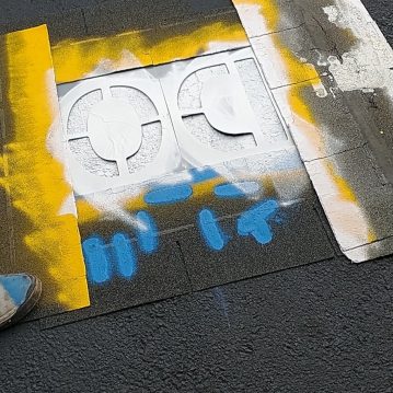 Parking Lot Lettering Traffic Markers, Do Not Enter, Pensacola, FL