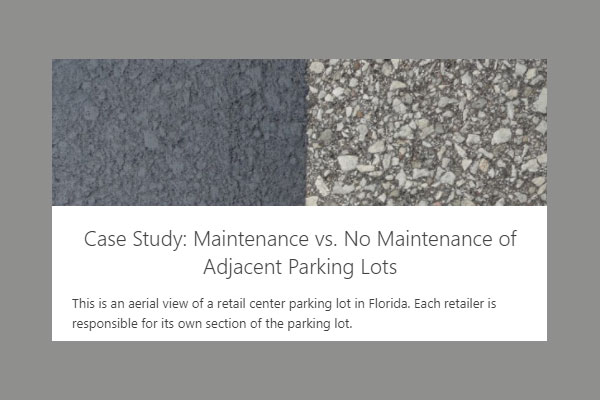 sealing-no-sealing -parking lot maintenance, sealcoating, asphalt repair-