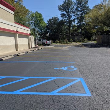 parking lot asphalt sealcoating and striping