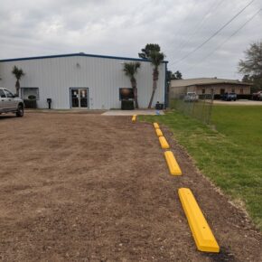 parking lot maintenance gravel dirt lot with parking blocks