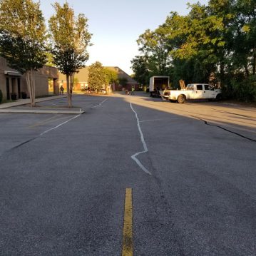 pensacola parking lot sealcoating striping crack seal example