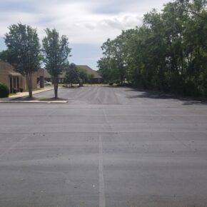 pensacola parking lot sealcoating striping crack seal example