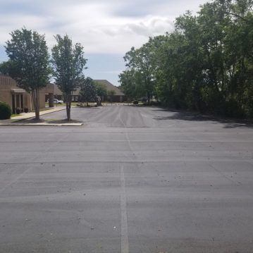 pensacola parking lot sealcoating striping crack seal example