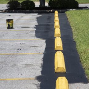 pensacola parking lot sealcoating striping crack seal example