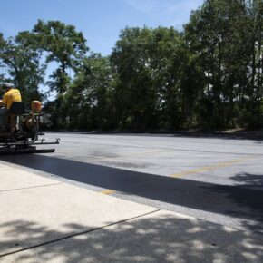 pensacola parking lot sealcoating striping crack seal example