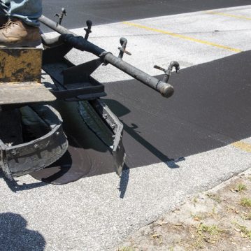 pensacola parking lot sealcoating striping crack seal example