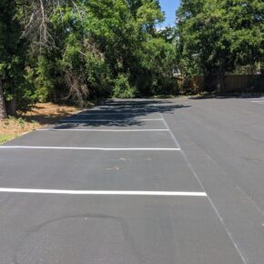 pensacola parking lot sealcoating striping crack seal example