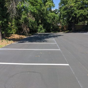pensacola parking lot sealcoating striping crack seal example