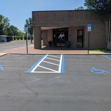 pensacola parking lot sealcoating striping crack seal example