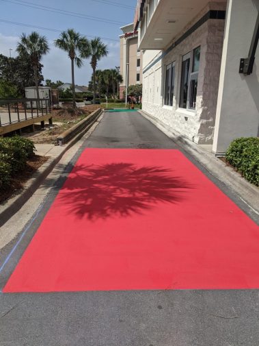 pensacola parking lot stencil do not enter drive thru