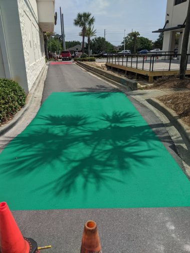 pensacola parking lot stencil do not enter drive thru