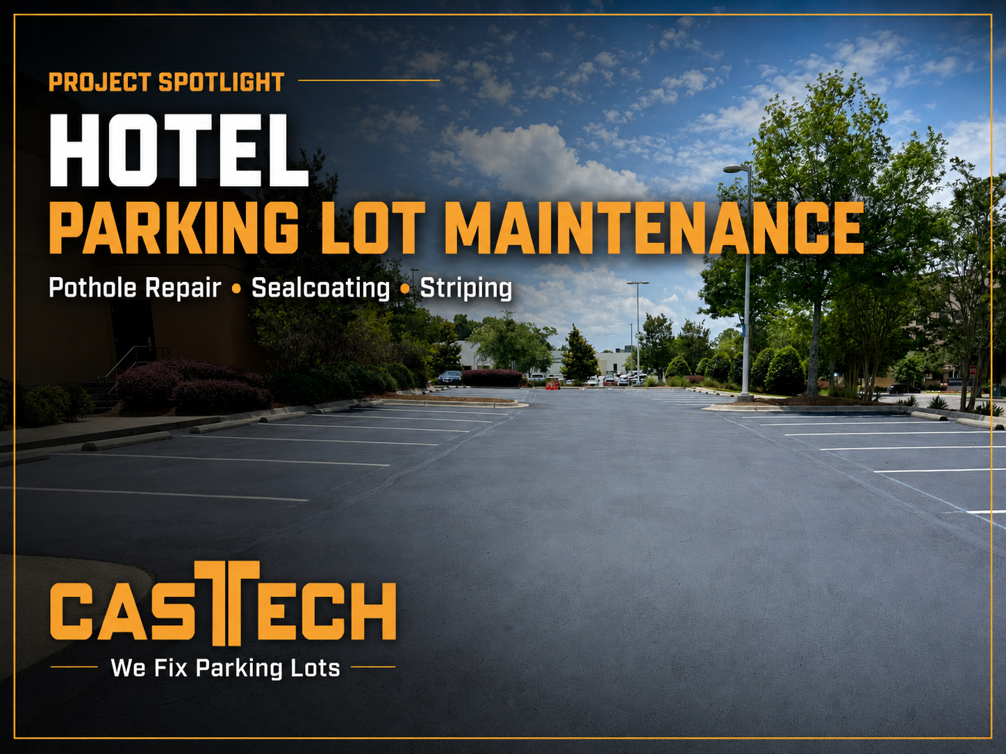 CasTech Parking Lot Maintenance | A Hotel