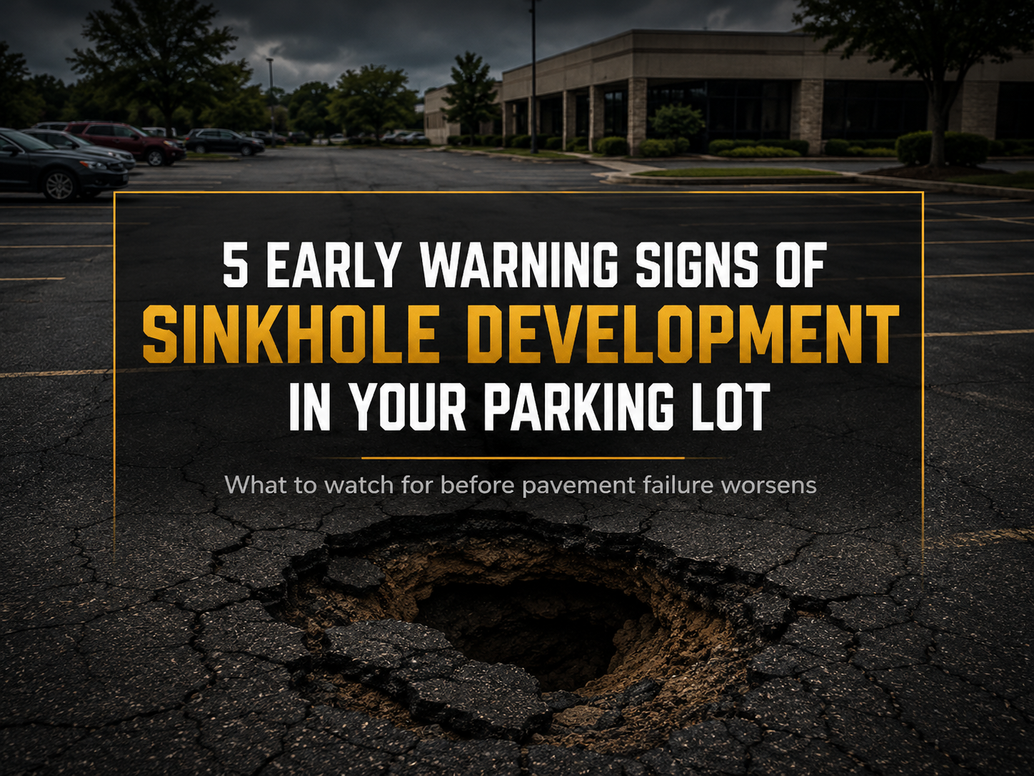 5 Early Warning Signs of Sinkhole Development in Your Parking Lot